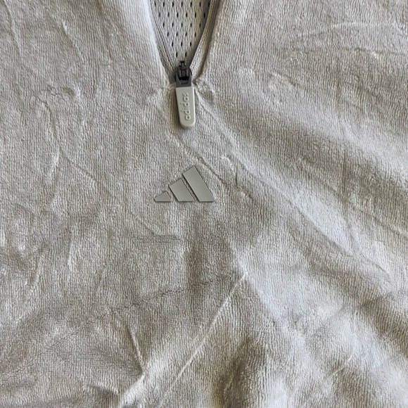 Adidas Women's Gray Velour Sweatshirt - Picture 4 of 8